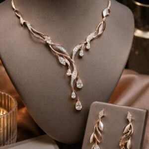 Modern Rose Gold Necklace Set ✨ | Elegant Jewelry for Women